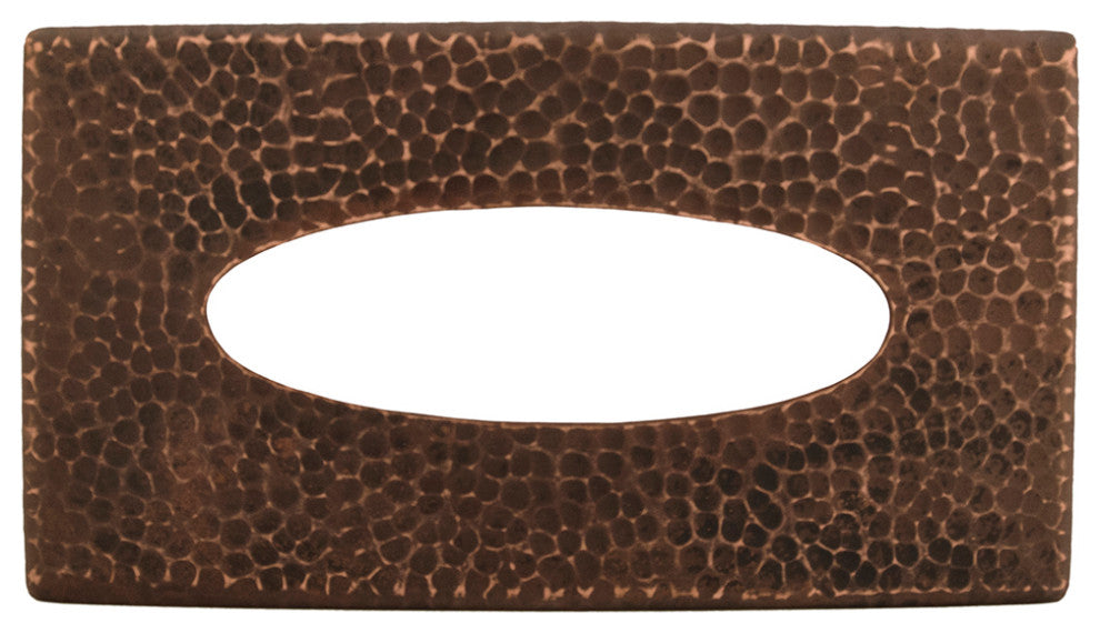 Large Hand Hammered Copper Tissue Box Cover