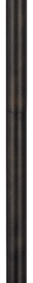 Benzara BM282166 Tiffany Floor Lamp, Glass Shade, Metal Base, Antique Bronze