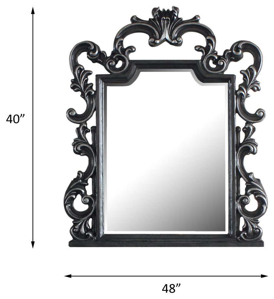 ACME House Delphine Mirror, Charcoal Finish
