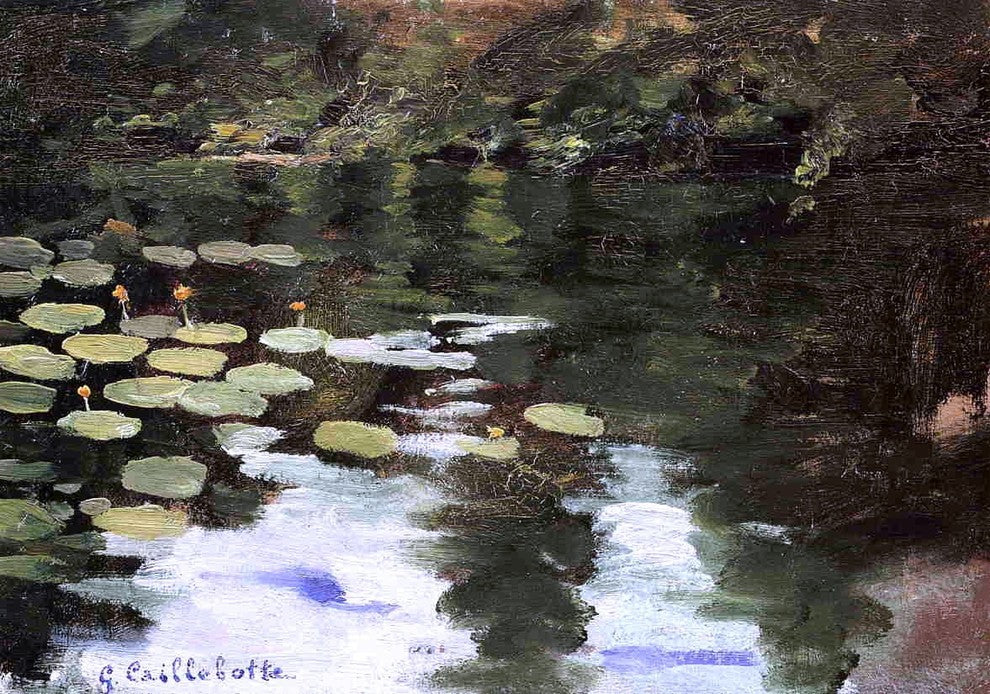Gustave Caillebotte Yerres- on the Pond- Water Lilies Wall Decal
