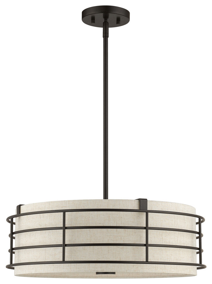 Blanchard 4-Light English Bronze Pendant Chandelier