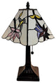 Tiffany Style Hummingbirds Mini Table Lamp 15" Tall