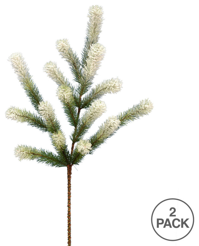 Vickerman D183103 30" Frosted Jack Pine Artificial Christmas Spray. Includes 2