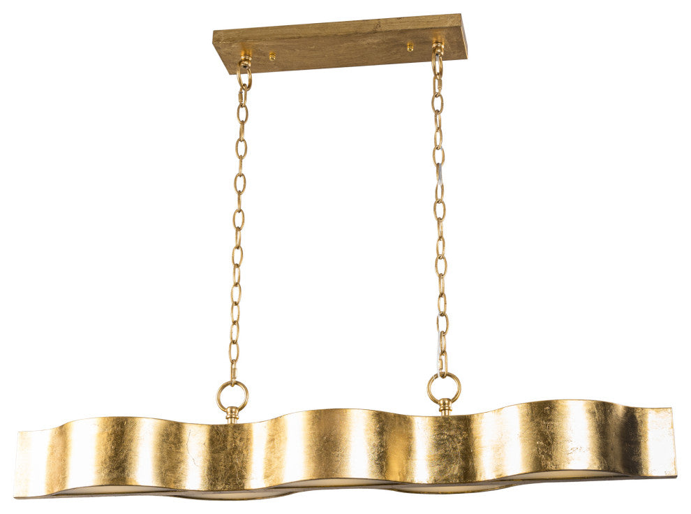 5-Light Gold Adjustable Chain Modern Pendant Light