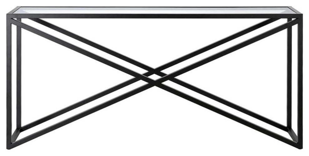 Henn&Hart 64" Black Console Table