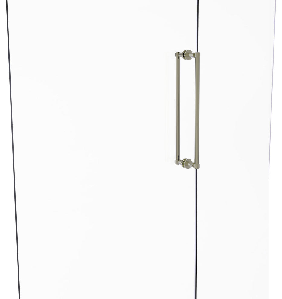 Contemporary 18" Back to Back Shower Door Pull, Polished Nickel