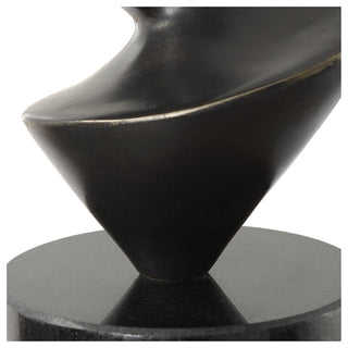 Uttermost 18139 All Twisted 20-3/4" Tall Cast Iron and Marble - Black / Aged