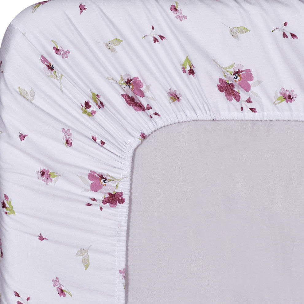 Zahra 100% Cotton Printed Sateen Bed Sheet Set, King