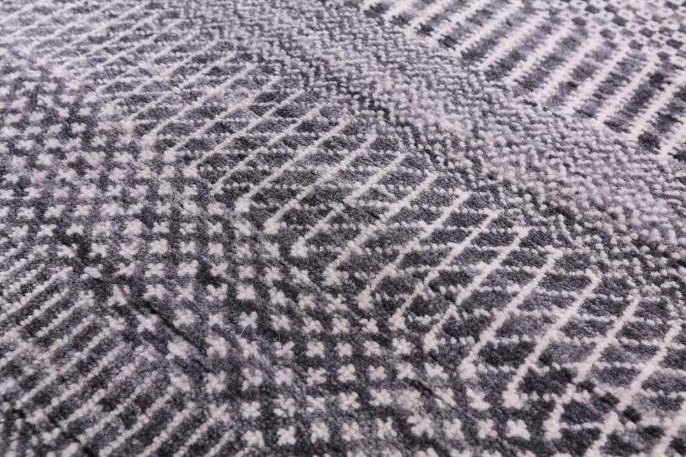 Hand Knotted Savannah Grass Wool and Silk Rug 8' 1" X 9' 8" Q12012