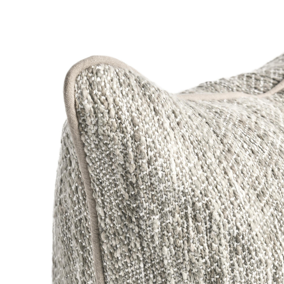 Sharma Cotton Blend Throw Pillow, Natural, 22x22