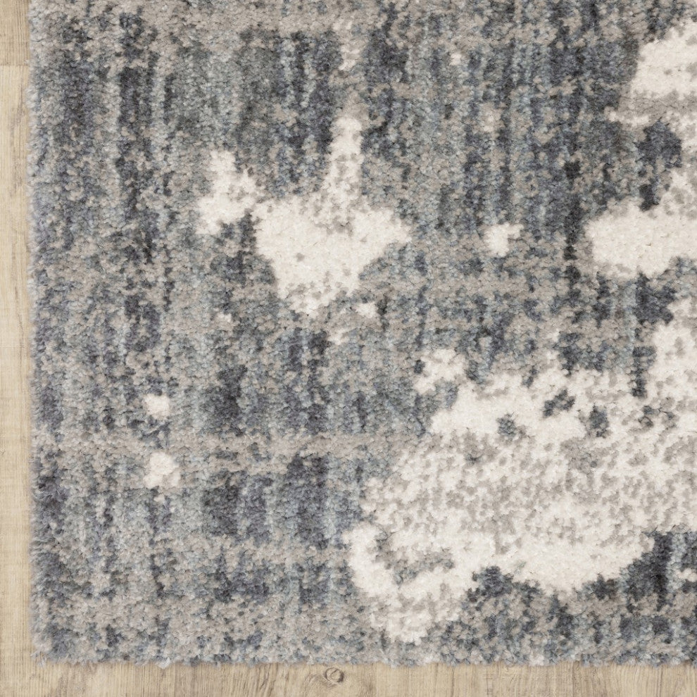 5'X8' Grey And Ivory Grey Matter  Area Rug