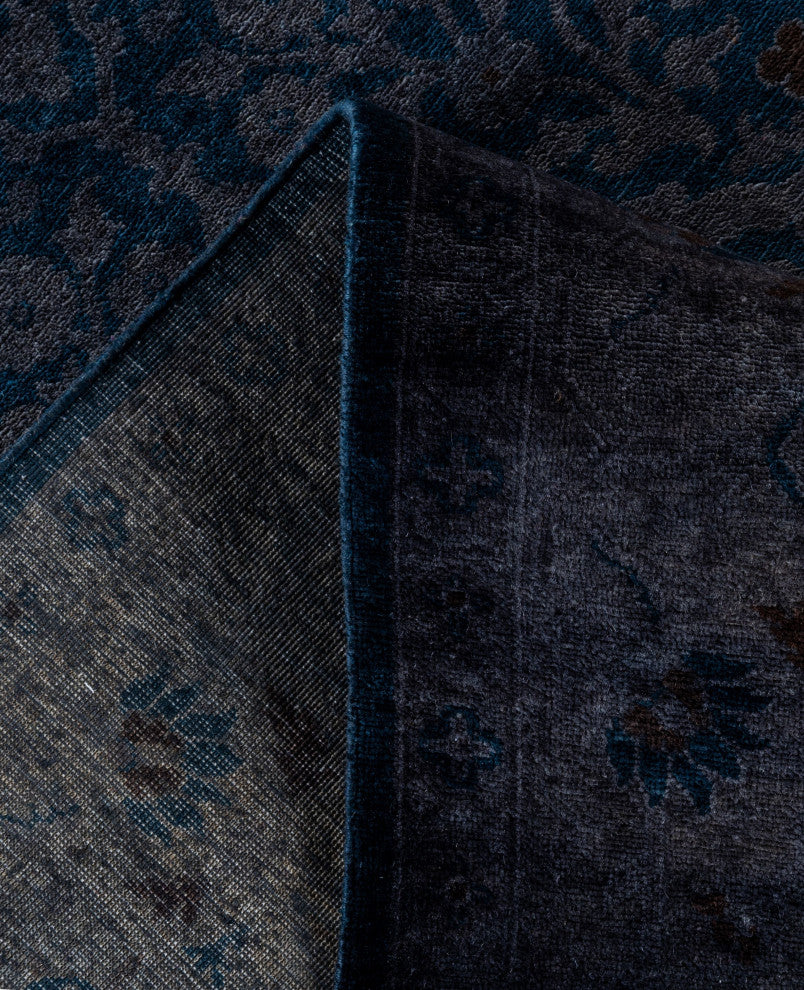 Overdyed One-of-a-Kind Hand-Knotted Area Rug Navy, 6' 1" x 8' 9"
