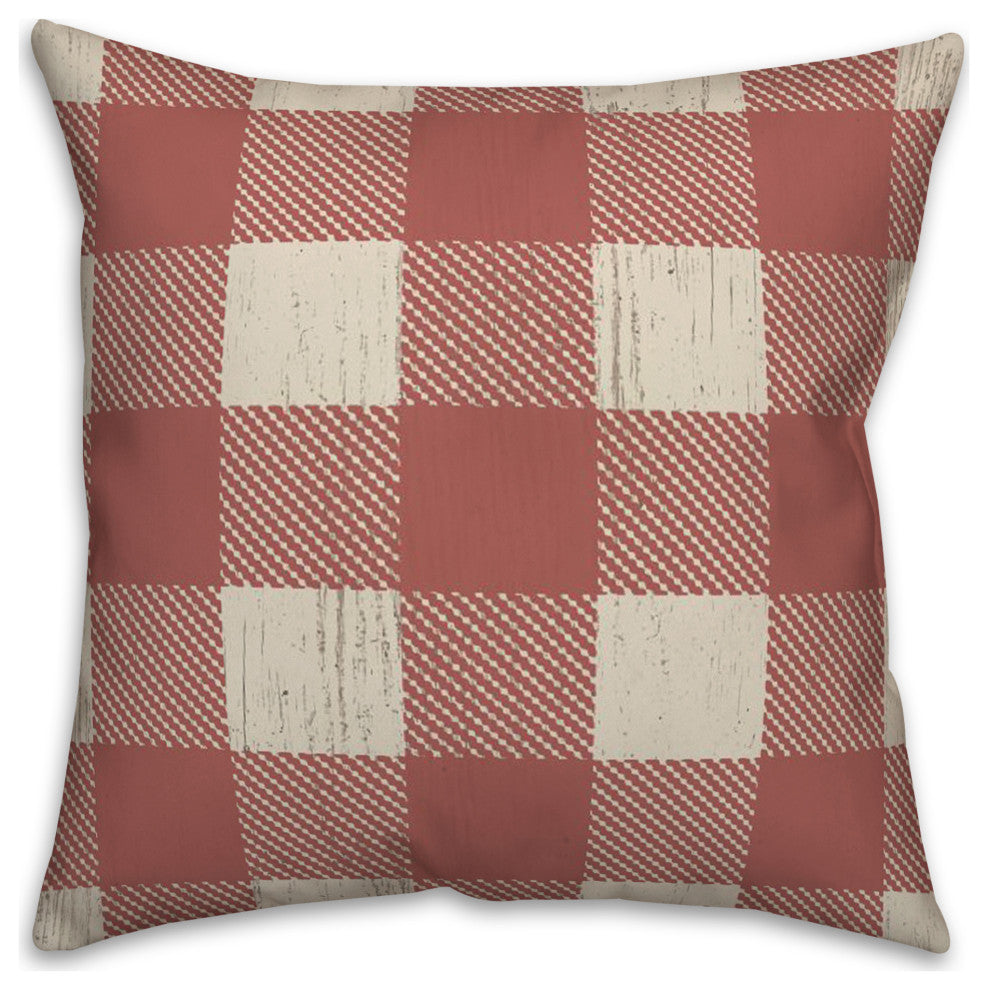 Red Buffalo Check 18x18 Spun Poly Pillow