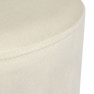 TOV Furniture Ivy Cream Velvet Ottoman