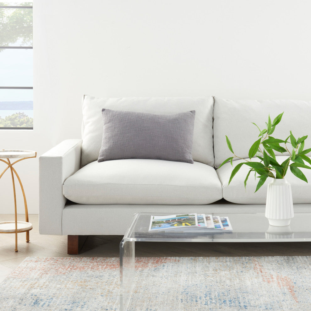 Mina Victory SH021 Throw Pillow, Grey, 14" X 24"