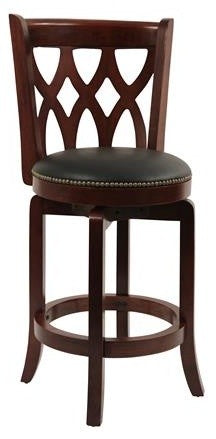 24" Cathedral Swivel Stool, Cherry