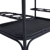Carlo Rattan Bar Cart - Black