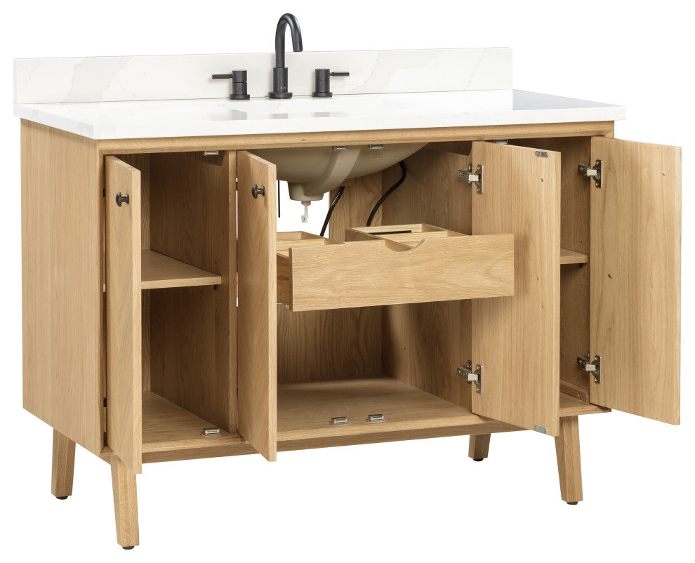 Adelle Vanity Combo Collection, Natural Oak, 49