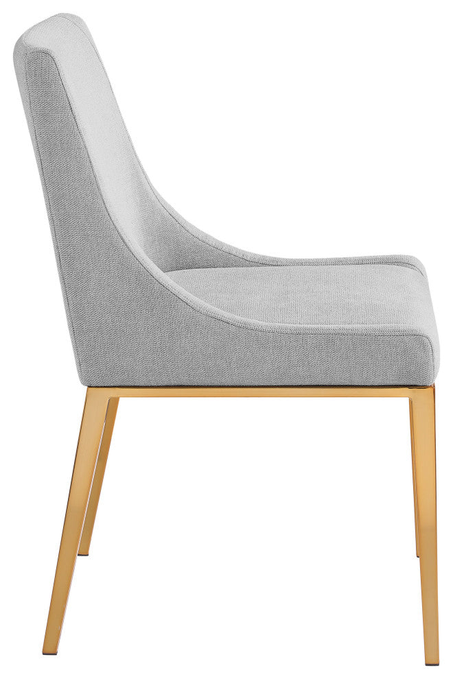 Haines Polyester Fabric Dining Chair, Grey