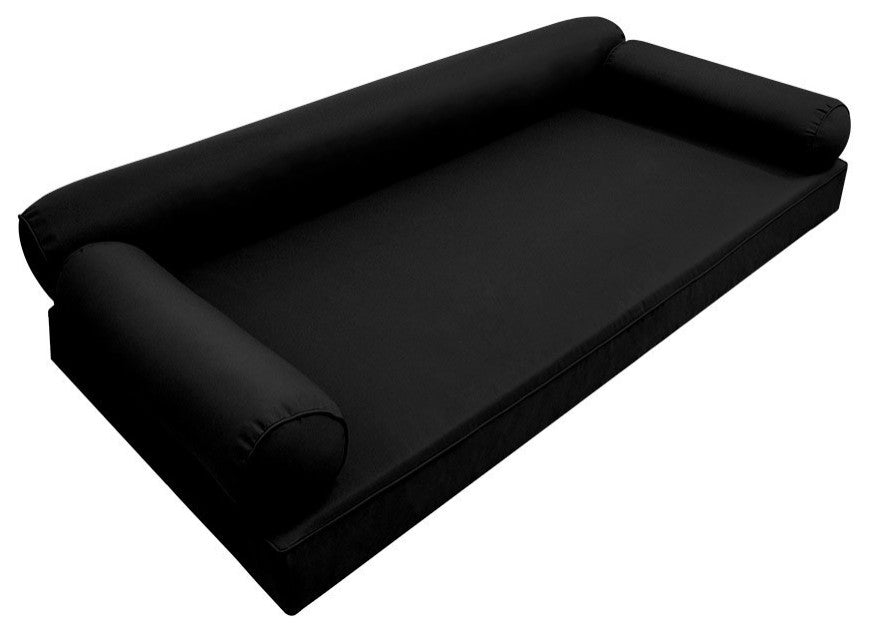 Style6 Twin-XL Pipe Trim Outdoor Mattress Bolster Slip Cover COMPLETE SET AD109
