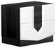 White And Grey Nightstand With 2 Drawer