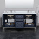 Marlena 72" Dark Blue Double Vanity, Cultured Top, Nickel Trim