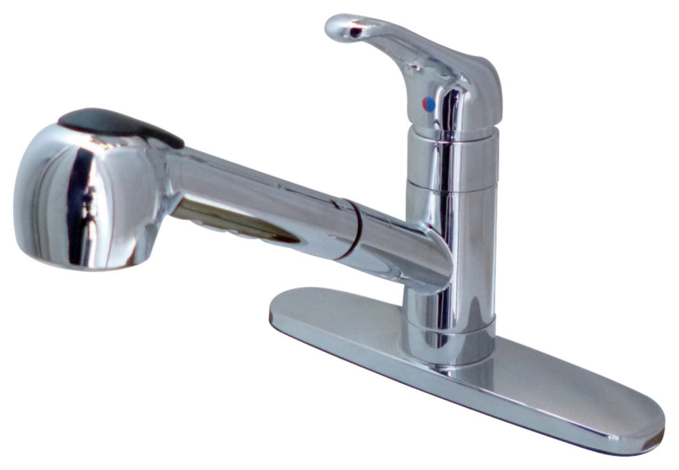Gourmetier Single-Handle Pull-Out Kitchen Faucet, Polished Chrome