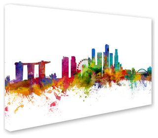 'Singapore Skyline' Canvas Art by Michael Tompsett