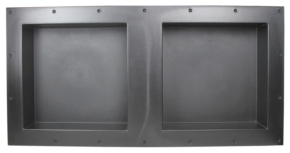 Rectangular Shower Niche Waterproof Double Shelve Bathroom Organizer, 32"x16"