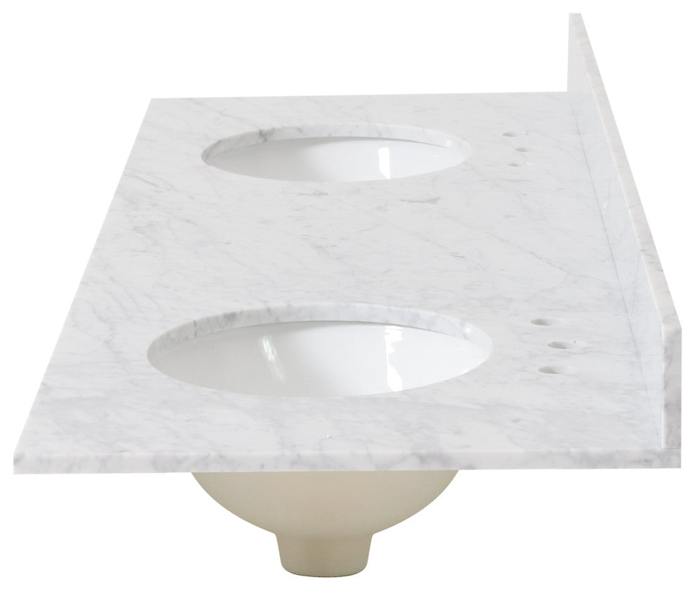 Lorent Contemporary Marble Countertop With Sink, 73 W X 22 D X 0.75 H
