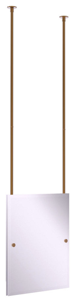 Frameless Rectangle Ceiling Hung Mirror, Brushed Bronze
