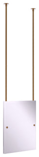 Frameless Rectangle Ceiling Hung Mirror, Brushed Bronze