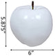 6" Shiny Large Centerpiece Apple,White