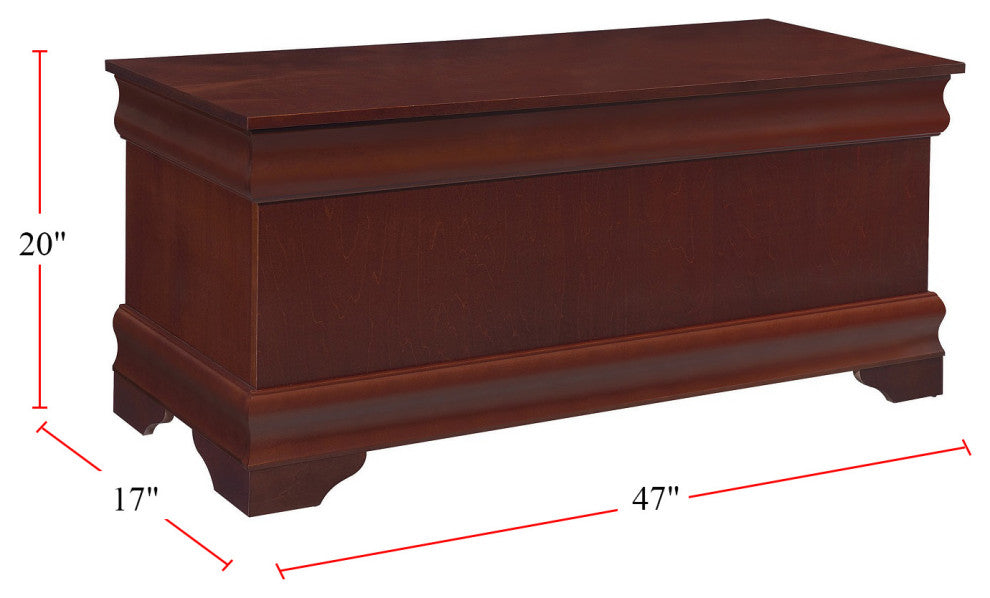 Cedar Chest With Flip Open Storage, Warm Brown