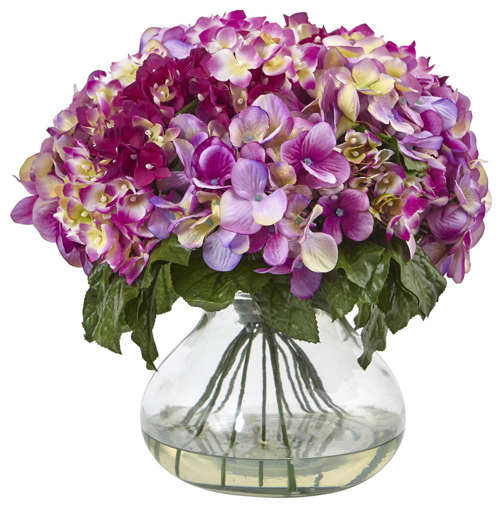Hydrangea With Large Vase in Beauty