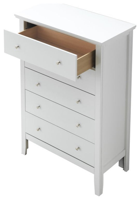 Glory Furniture Primo 5 Drawer Chest in White