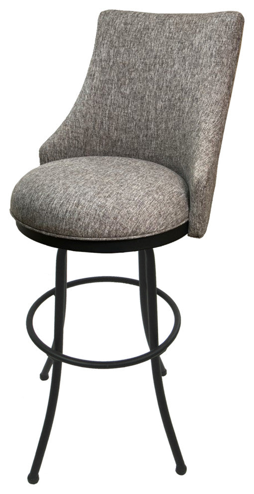 Melisima Swivel Counter 26" 30" or Extra Tall 34" Metal Bar Stool, Majave Gray Gray, 34"