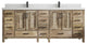 Malibu Mango 84 Double Sink Bath Vanity in Natural 2" Empira Quartz
