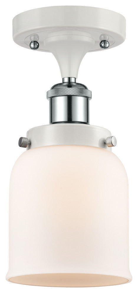 Innovations 916-1C-WPC-G51-LED 1-Light Semi-Flush Mount, White, Polished Chrome