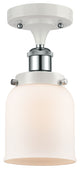 Innovations 916-1C-WPC-G51-LED 1-Light Semi-Flush Mount, White, Polished Chrome