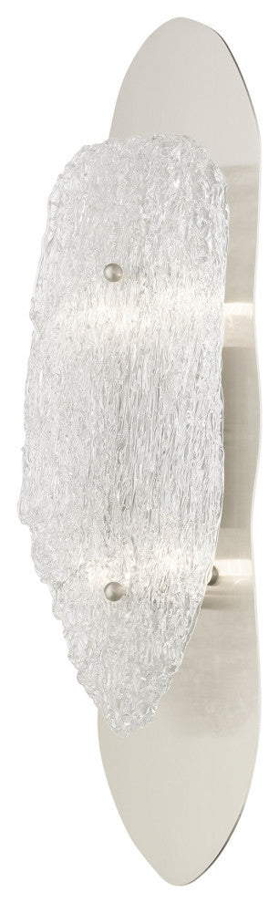 Brushed Nickel Sculprutal, Contemporary, Abstract, Artistic Wall Sconce