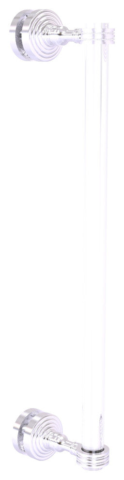 Pacific Grove 18" Dotted Accent Single Side Shower Door Pull, Satin Chrome