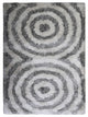 HAND TUFTED SHAG POLYESTER ECO-FRIENDLY AREA RUGS -  Gray White Color, Geometric