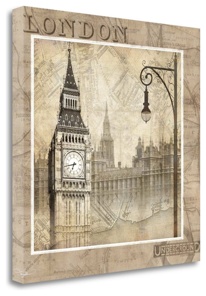 "London Calling" By Keith Mallett, Giclee Print on Gallery Wrap Canvas
