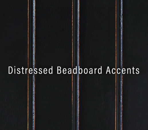 Seaside Kitchen Pantry, Distressed Black Finish