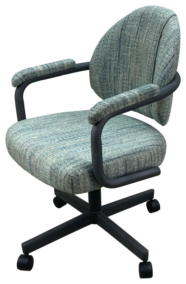 M-70 Caster Swivel Tilt Kitchen Chair with Wheels, Watusi Aquatint - Gray