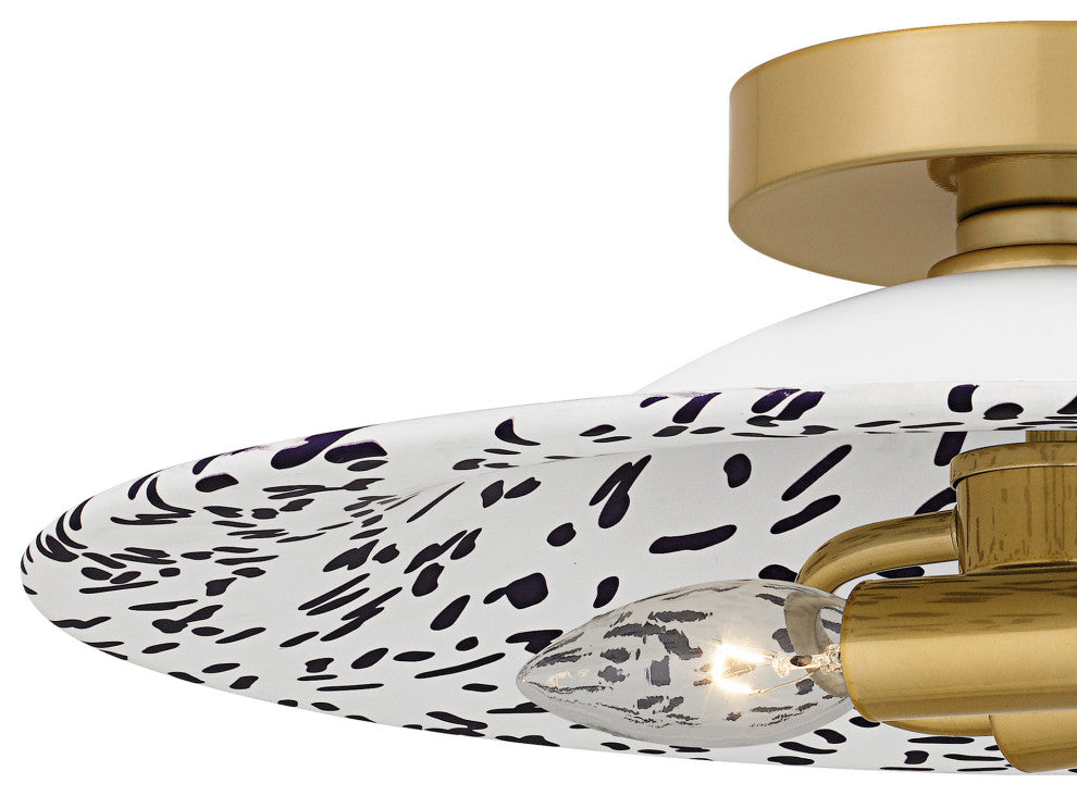 Quoizel QFL6789 Indigo 2 Light 16"W Semi-Flush Ceiling Fixture - Light Gold /