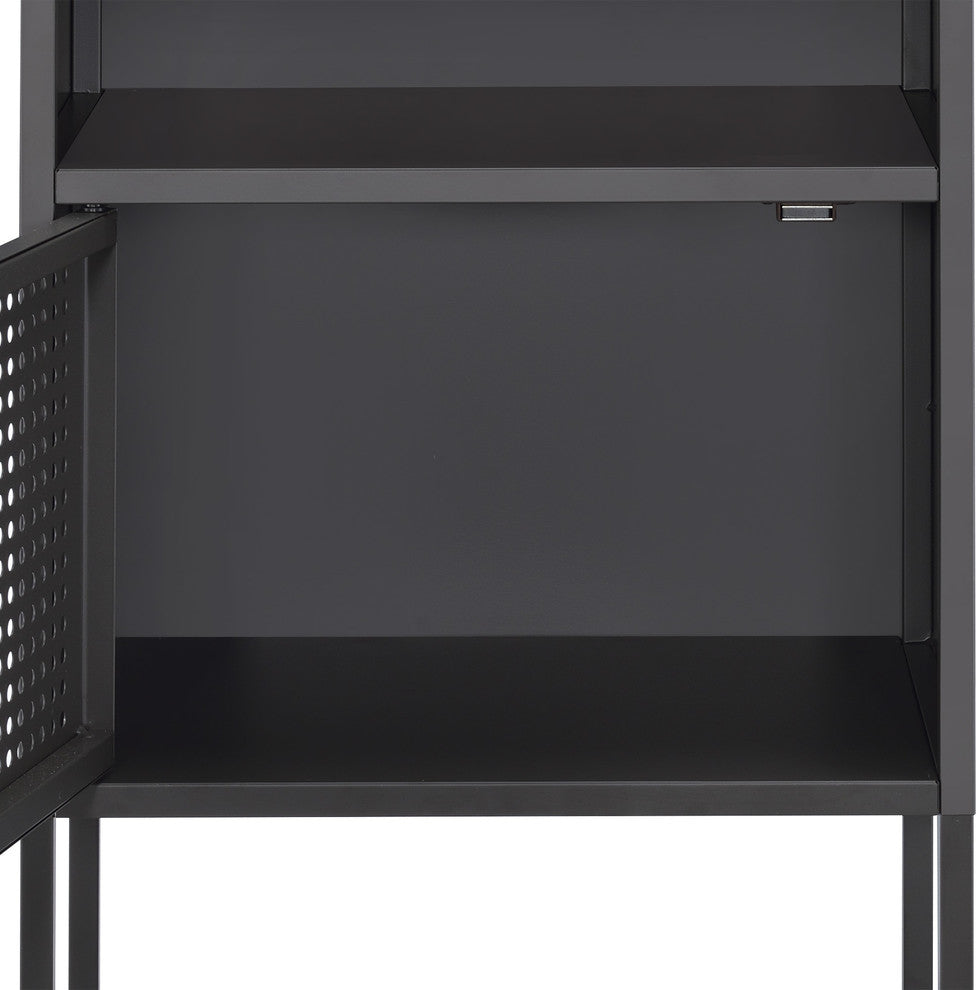 Picket House Gemma Nightstand with USB Port, Gray