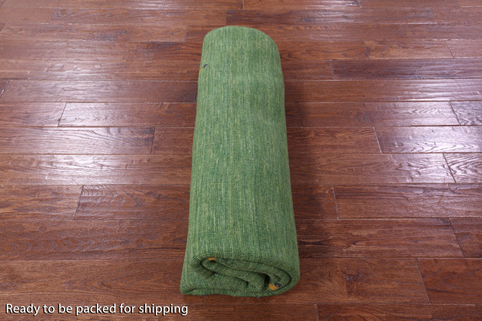 6' Square Persian Gabbeh Handmade Wool Rug - Q15078