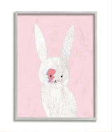 Stupell Industries Pink Bowie Bunny, 16 x 20